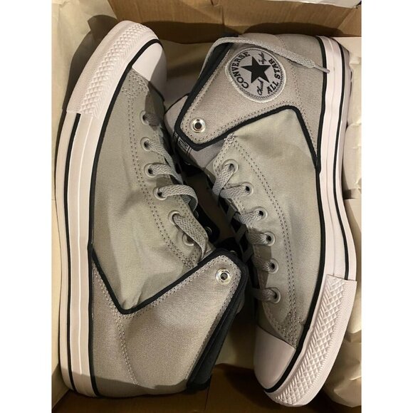 Size 12-Converse CTAS Mid High Street Sneaker - Doplhin/Black/White - Picture 2 of 6